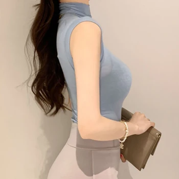 Shintimes Naujas Golfo Rankovių Didelio Elastingumo Seksualus Slim Bako Viršuje Moterų Korėjos Drabužių 2020 Metų Vasaros Viršūnes Marškinėliai Haut Femme