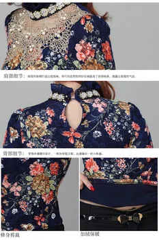 NAUJAS 2021 Moterims Gėlių Nėrinių palaidinė marškinėliai mados atsitiktinis ilgomis rankovėmis palaidinė Diamond puošnios nėrinių marškinėliai moterims topai drabužius 136C 24