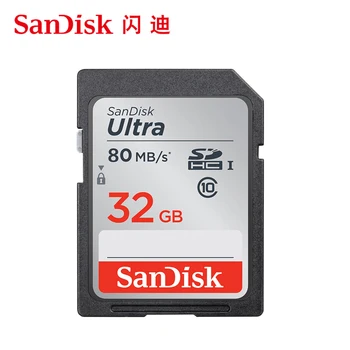 SanDisk Ultra SD Kortelė 16GB 32GB 64GB 128 GB Klasės 10 SDHC SDXC Atminties Kortelė didelės Spartos 80MB/s Paramos europos sąjungos Oficialusis Patikra