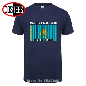 Derliaus Kazachstano Paveldo marškinėliai vyrams kazachstano Šaknys Brūkšninis kodas T-shirt homme Retro, Puikus Dizainas, Kazak Gold Sun Erelio Emblema marškinėlius