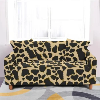 Namo Apdaila Spalvotų Leopardas Spausdinti Sofa Cover Anti-Slip Elastinga Slipcover Ruožas Minkštas Dekoro Baldai, Sofos Raštas