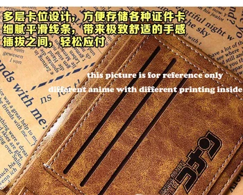 PU trumpas piniginės išspausdintas su Japonija, Anime ONE PIECE Tony Tony Chopper daugiasluoksnė, su užtrauktuku kišenės
