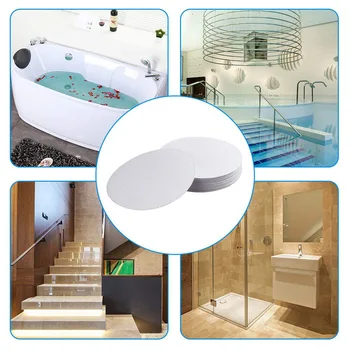 40 vnt/set Baltos Apvalios Vonios kambarys, neslidžia Guma Minkšta PEVA Vandeniui Skaidrus anti-slip Lipdukai Dušo Anti-slip Pad