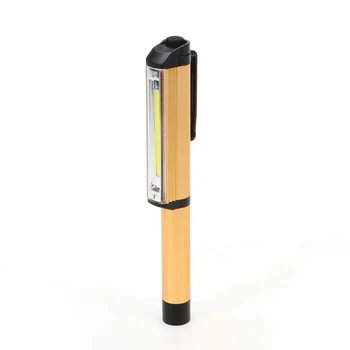 Mini Metalo LED Žibintuvėlis Šviesos Kontrolės Baterija COB Lempos Rašiklio Formos Kišenėje Įrašą Dirbti Ranka Žibintuvėlis su Magnetu
