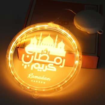 Musulmonų Festivalis Šviesos Ramadanas Papuošalai Eid Mubarakas Pilis Sezamų Aliejus Mėnulis Kabo LED Lempos Rūmai Arabų Islamo Šalies Prekių