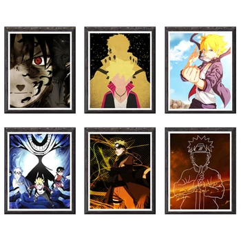 Naruto Boruto Naujos Kartos Ninja Sasuke Akvarelė Anime Drobė Menas Spausdinti Plakato Sienos Nuotraukas Kambarį Pasirengę Pakabinti
