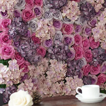 40x60cm Dirbtinio Šilko Rožė Hydrangea Gėlių Sienos Romantiška Vestuvių Fotografija Rekvizitai Foto PASIDARYK pats Fonas Panelės Apdaila