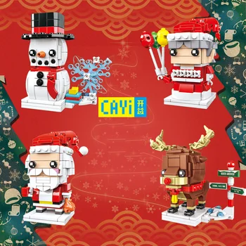 Mini Blokai Kalėdų Santa Claus Modelis Micro Plytos, Statyba akmenys Žaislas vaikams, Vaikų Sniego Vaikų Žaislas Kalėdų Dovana