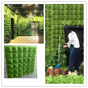 Kabantys Sienų Sodinimo Krepšiai Kišenės Žalia Auga maišelį Sodinamoji Vertikalus Sodas Daržovių Daigų Gyvenimo Sodo Krepšys Namų Reikmenys