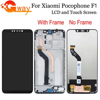 Už XiaoMi Pocophone F1 LCD Ekranas Jutiklinis Ekranas Asamblėjos+Rėmo Remontas, Dalys Su Įrankiais +Klijais XiaoMi Poco F1 LCD