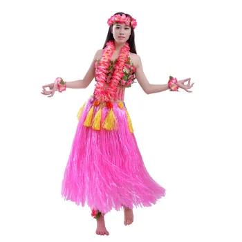 Storas Pakabukas Suaugusių Moterų Žolės Sijonai Hula Sijonas Havajų kostiumai Lei Lankelis Girliandą Liemenėlė Hula Suknelė, Sijonas Havajai Apdaila