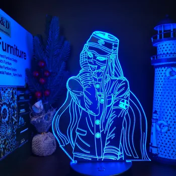 Danganronpa Korekiyo Shinguji 3D LED Lempos Iliuzija Lentelė šviesos Anime Pav Naktį Šviesos Vaikas, Vaikų Mergaičių Miegamasis Dekoro Šviesos Dovana