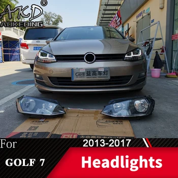 Galvos Lempa Automobilį VW Golf7 MK7 2013-2017 Golf 7 Žibintai Rūko Žibintai Dienos Veikia Šviesos DRL H7 LED Bi Xenon Lemputės Automobilių Priedų