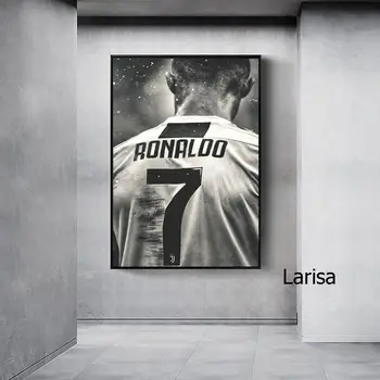 Sporto Žvaigždė Plakatas Cristiano Ronaldo Portretas Drobė Sienos Meno Juoda ir Balta Amžinai 7 Home Kambario Dizainas, Tapyba, Interjero