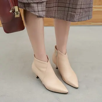 2020 PU žiemą, rudenį, pažymėjo tne moters batai V-cut 