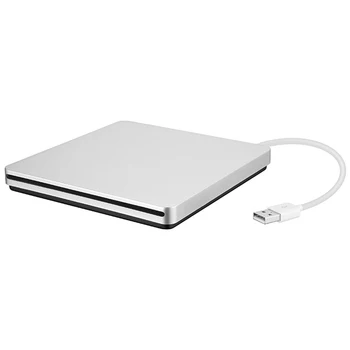 Ultra Slim USB2.0 Išorės DVD Disko/Degiklis/Optinis įrenginys CD RW DVD RW Superdrive 