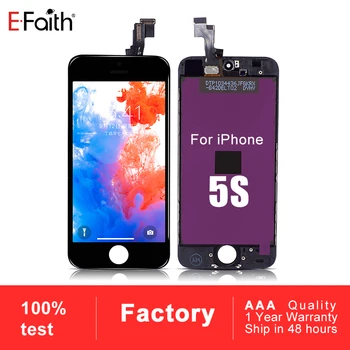EFaith 10 VNT LCD iphone 5 5S LCD Ekranas Jutiklinis Ekranas Su skaitmeninis keitiklis Asamblėjos Pakeitimo ir Nemokama DHL