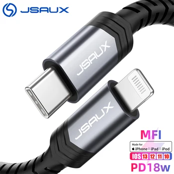 JSAUX iphone kabelis USB C Tipo Žaibo Kabelis Pfi PD18W iphone įkroviklio iPhone 12 Pro mini Max 11 Pro Max Usb Duomenų Kabelis