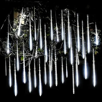 HoneyFly Meteoras Dušas LED String Žibintai 30/50cm 8 Vamzdžiai Žiburiai Kalėdų Atostogų Apšvietimo Vestuves Apdaila