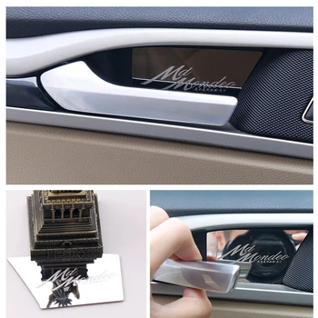 MCrea Auto Automobilis Nerūdijančio Plieno Dekoratyviniai Lipdukai Ford Mondeo MK5 MKV 2017 2018 Vidinės Durų Rankenos, Dubenėlį, Padengti Priedai