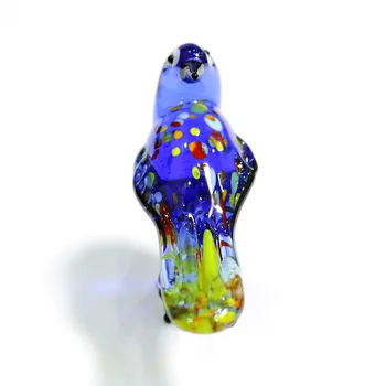Rankų Darbo Miniatiūrinės Murano Stiklo Dark Blue Bird Amatų Figūrėlės Mielas, Ryškus Gyvūnų Ornamentai Christmas Namų Dekoro Priedai