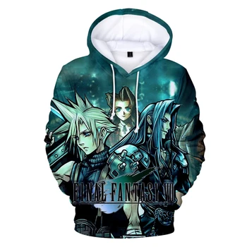 Populiarus Spausdinti Final Fantasy 7 3D hoodies vyrų/moterų palaidinukė Rudens Žiemos Harajuku Vyrų Hoodie Mados Puloveris didelis dydis