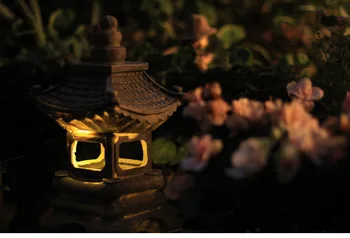 Japonų stiliaus Lauko grindų kiemas dervos Saulės lempos palace žibintai kraštovaizdžio šviesos sodas, apdailos Dzeno