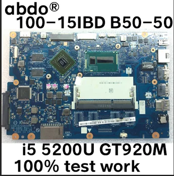 Abdo CG410/CG510 NM-A681 plokštė Lenovo 100-15IBD B50-50 nešiojamojo kompiuterio pagrindinė plokštė CPU i5 5200U GT920M DDR3 bandymo darbai