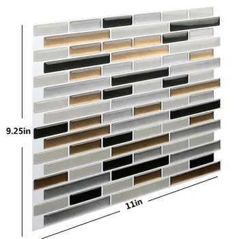 3D Plytelių, Plytų Juostele Tapetai Lipdukas Vonios kambarys Lipni Sienos Popieriaus Vandeniui Stalviršio Nuimamas Tapetai Backsplash
