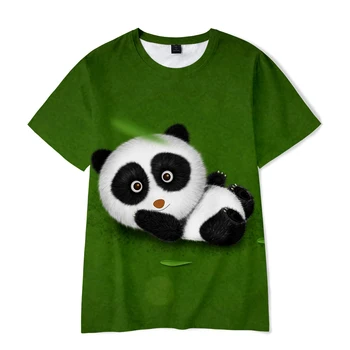 2020 Juokinga Panda 3D O-Kaklo marškinėliai Moterims/Vyrams Mados Vasaros trumpomis Rankovėmis Tshirts Atsitiktinis, Madinga Streetshirt Gyvūnų Drabužiai