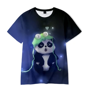 2020 Juokinga Panda 3D O-Kaklo marškinėliai Moterims/Vyrams Mados Vasaros trumpomis Rankovėmis Tshirts Atsitiktinis, Madinga Streetshirt Gyvūnų Drabužiai