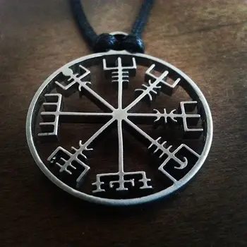 Lanseis10pc viking odin ' s simbolis skandinavų runų pakabukas karoliai Viking Runos Vegvisir Kompasas Pakabukas