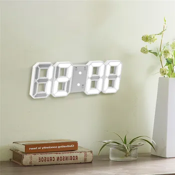 3D Skaitmeninis LED Sieninis Laikrodis Modernus Dizainas, Didelis Elektroninių Laikrodžių Apšvietimas Darbalaukio Stalo Laikrodis Kambarį Namo Apdaila