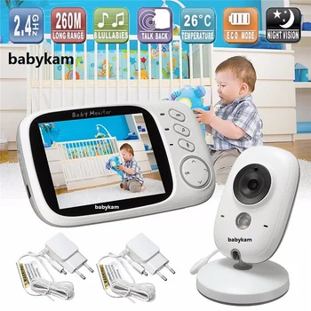 Kūdikio stebėjimo VB603 Video Auklė 3.2 colių TFT LCD ekranu IR Naktinio Matymo 2 būdas Kalbėti 8 Lopšines Temperatūrą, Stebėti Radijo Auklė