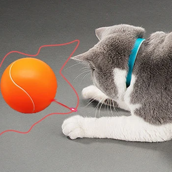 Naminių Kačių Žaislai Interaktyvus Kačiukas Žaislas Juokinga LED Lasering Teniso Kamuoliuką Automatinė Sukasi Mažylis Naudotis Žaislas Naminių Kačių Reikmenys