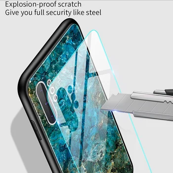 Telefono dėklas, skirtas Samsung Galaxy Note, 10 Lite Atveju, Padengti Grūdinto Stiklo Minkštos TPU Case for Samsung Note 20 Ultra S20 Plius A51 A71