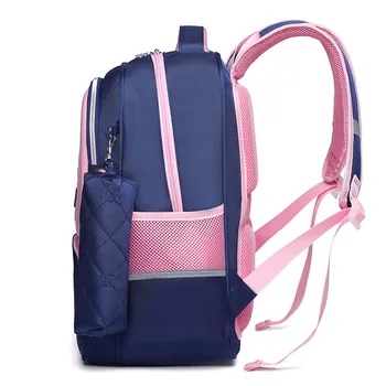 OKKID vaikų mokyklos krepšiai mergaitėms mielas korėjos stiliaus kids pink krepšys ortopedijos mokyklos kuprinė, berniukas vandeniui bookbag dovana