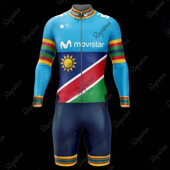 Vyrų dviračių jersey ilgomis rankovėmis ir šortai skinsuit triatlonas plaukti kelių dviratį nustatyti maillot ciclismo hombre pro MTB dviratis uniforme