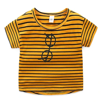 Kūdikių drabužiai vaikas Berniukų t-marškiniai, trumparankoviai vaikų vasaros naujus drabužius labdarai juostele Akinius spausdinti