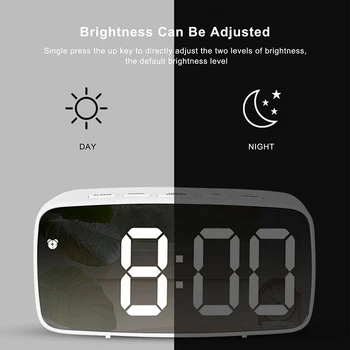 Miegamasis Žadintuvas LED Skaitmeninis Laikrodis, Valdymas Balsu Atidėjimo Laiką Temperatūros Ekranas Naktį Išjungti Režimą Reloj Despertador Skaitmeninis