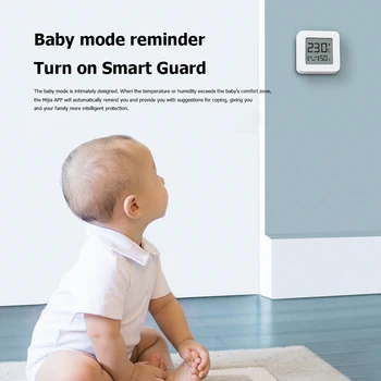 Xiaomi Mijia Temperatūros ir Drėgmės Ekranas 2 Smart ryšys Kūdikio režimas Ilgas baterijos veikimo laikas Aukšto tikslumo daviklis