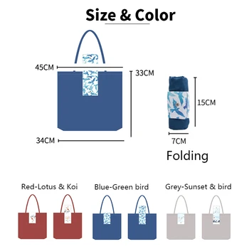 Tote maišą kinų stiliaus spausdinimo Sulankstomas Suede Pečių Krepšiai, mokyklos ar prekybos skalbti Laisvalaikio Rankinės gali būti pritaikyti