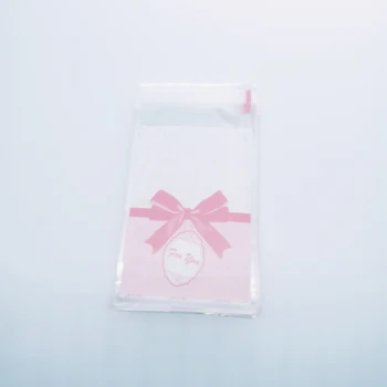 100vnt/daug 10X10cm Rožinė Lankas Nėrinių Slapukas pakuotės saldainiai spalvų lipnios plastikinius maišelius užkandžių sausainiai kepimo paketą