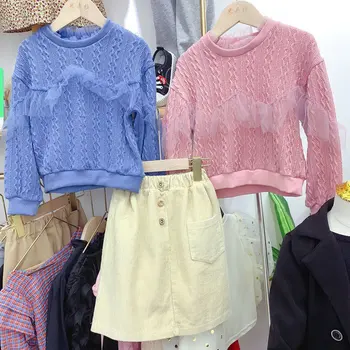 Mihkalev Vaikai Rudenį 2020 Drabužių Rinkinys ilgomis Rankovėmis Marškinėlius Ir Sijonas 2Pieces Vaikų Clohting Rinkiniai Baby Girl Tracksuit