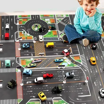 Naujų Automobilių Žemėlapis Miestas automobilių Stovėjimo Aikštelė Plane Žaislas Modelio Automobilių Kilimėliai Dovanos 130 X 100cm