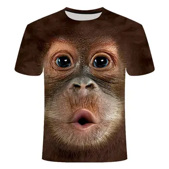 Įdomus romanas gyvūnų kiaulių liūto šuo orangutan tigras serija T-shirt 3D atspausdintas T-shirt vyrams ir moterims T-shirt Harajuku stiliaus marškinėliai