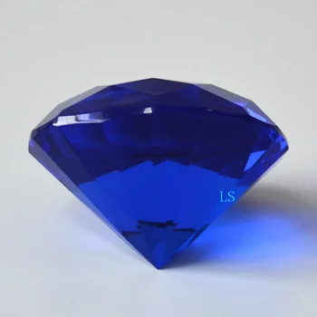 50mm kietų kristalų mėlyna centerpieces 5cm stiklo deimantų namų dekoro 2 colių prespapjė BlueGem