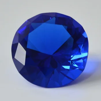 50mm kietų kristalų mėlyna centerpieces 5cm stiklo deimantų namų dekoro 2 colių prespapjė BlueGem