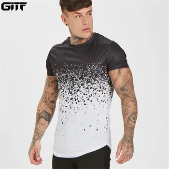GITF Karšto Vyrams, Atsitiktinis Marškinėliai Quick Dry Suspaudimo Sporto Marškinėliai, Vyrų Fitneso Salė Veikia Viršų, Futbolo Marškinėliai 3D Sportinę aprangą