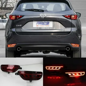 2vnt Skirti Mazda CX-5 CX5 2017 2018 2019 LED Galinis Atšvaitas užpakalinis žibintas Priešrūkinis Žibintas Galinis Bamperis žibintas Stabdžių Žibintas Posūkio Signalo Lemputė